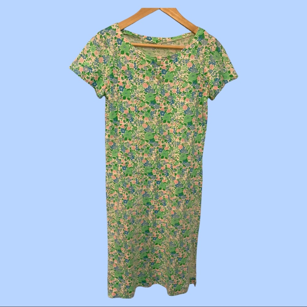 Vintage Green Floral Dress